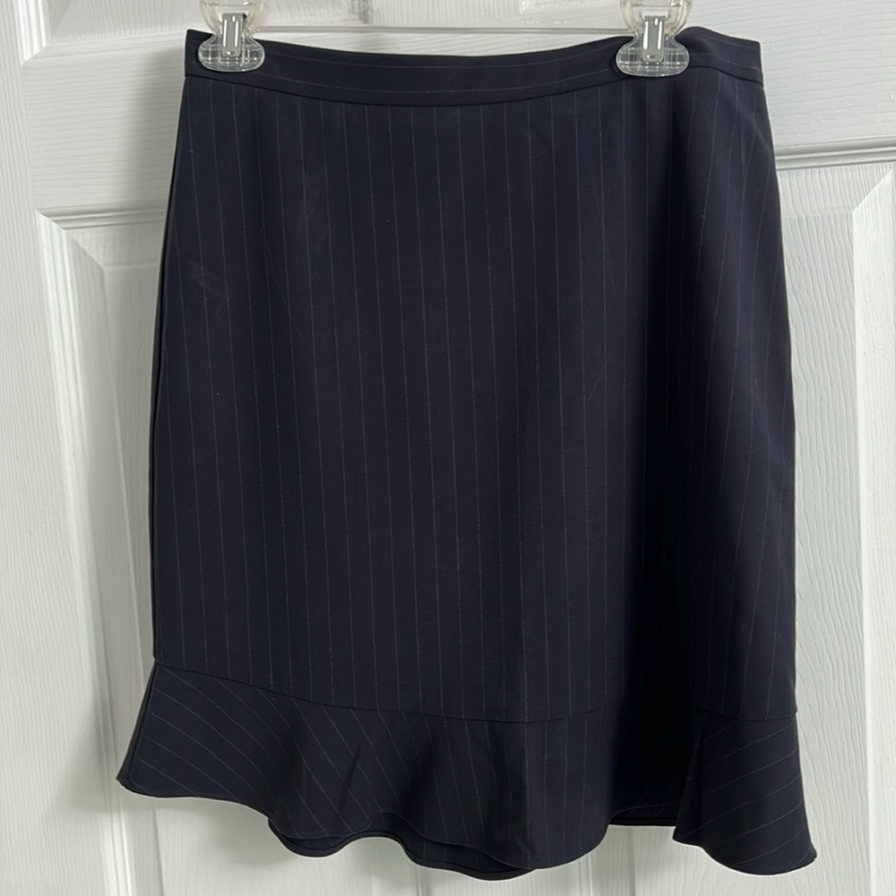 Ann Taylor Loft Navy pinstripe skirt